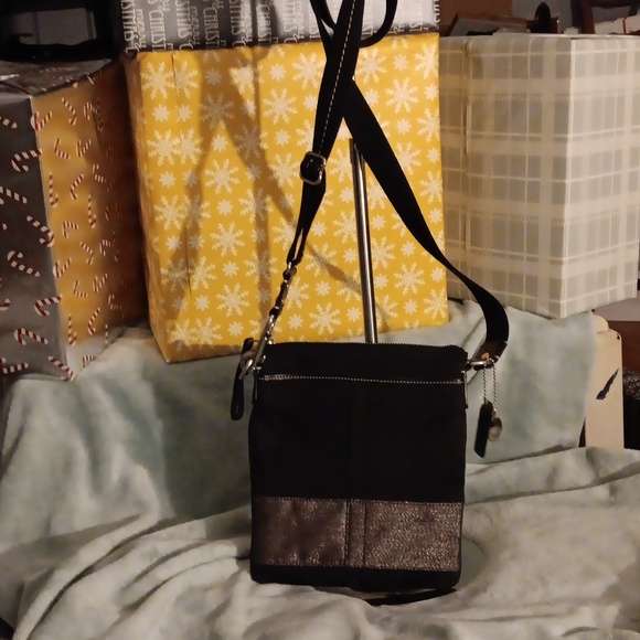 COACH Black/Pewter Crossbody - Picture 4 of 12